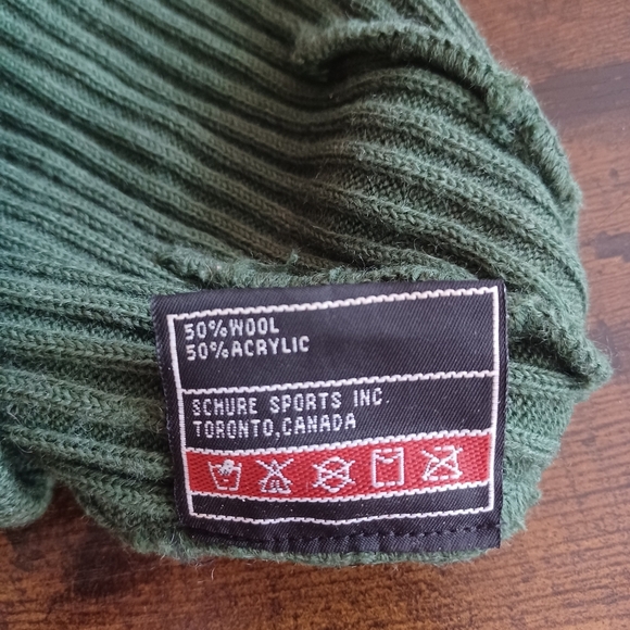Moosehead Karbon Green Ribbed Beanie Toque Winter Hat Wool Blend 🫎 🍺 - Picture 7 of 7